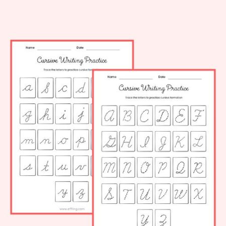 Cursive Writing Worksheets